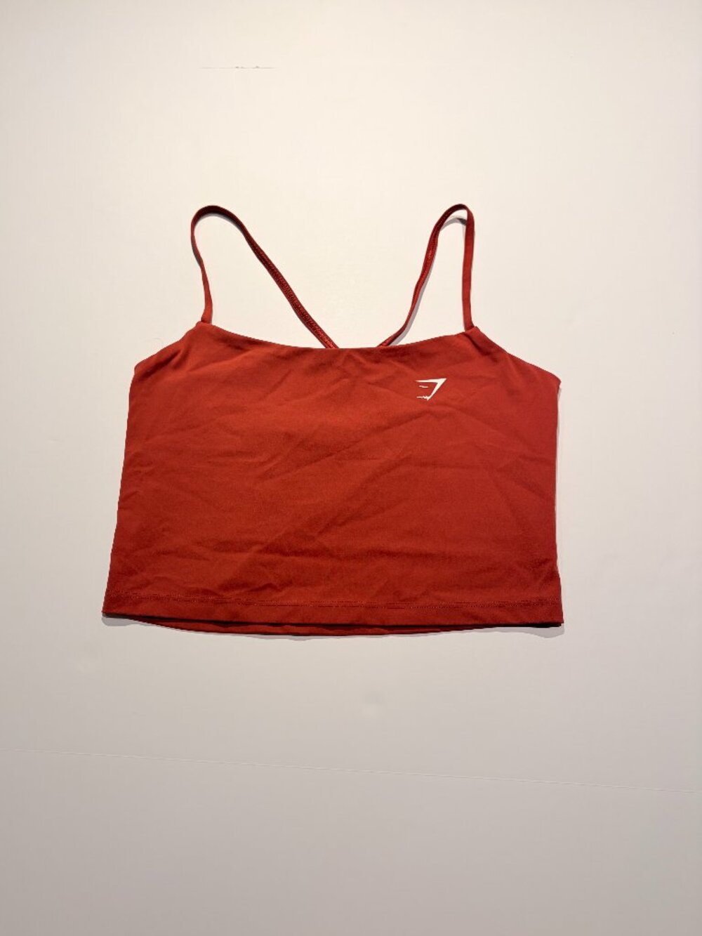 Gymshark Rust Red Strappy Back Workout Crop Top XS